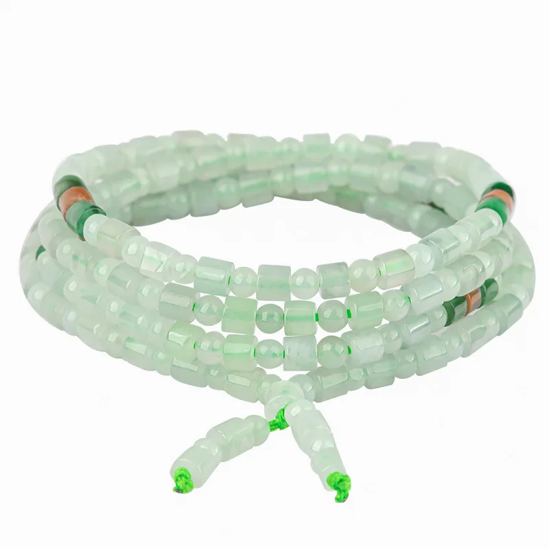 Jadeite colar para mulheres, jade barril grânulos, jade cadeia, gelo ceroso, jade, gelo, madeira, vendas diretas da fábrica, jade, madeira