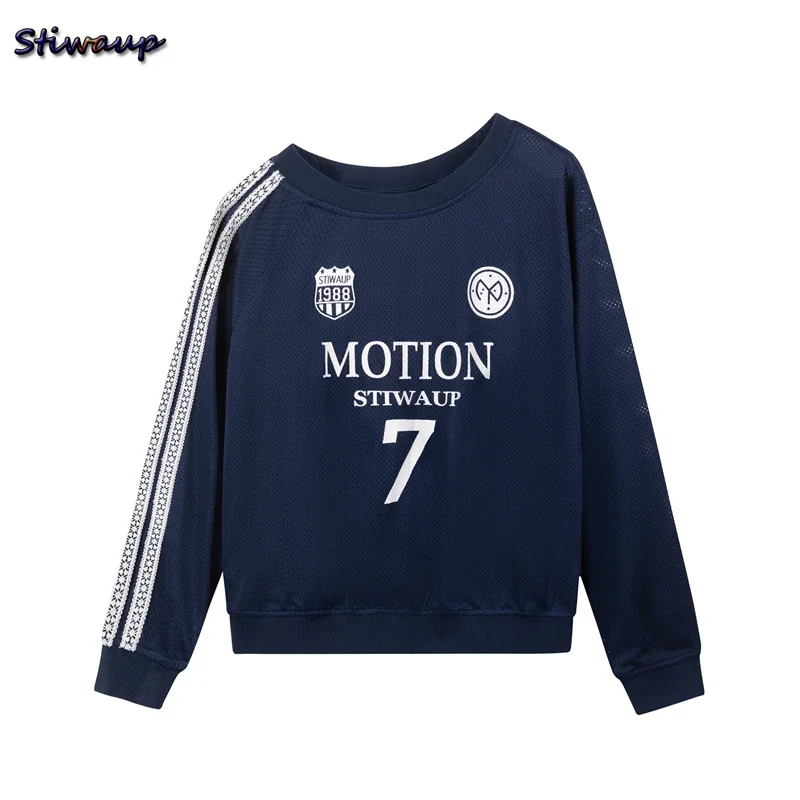 Short Sweatshirts for Women Short Cropped Sweatshirt Y2k Girls Female Hip Hop Loose O-Neck Letter Printed Pullovers Branded Tops