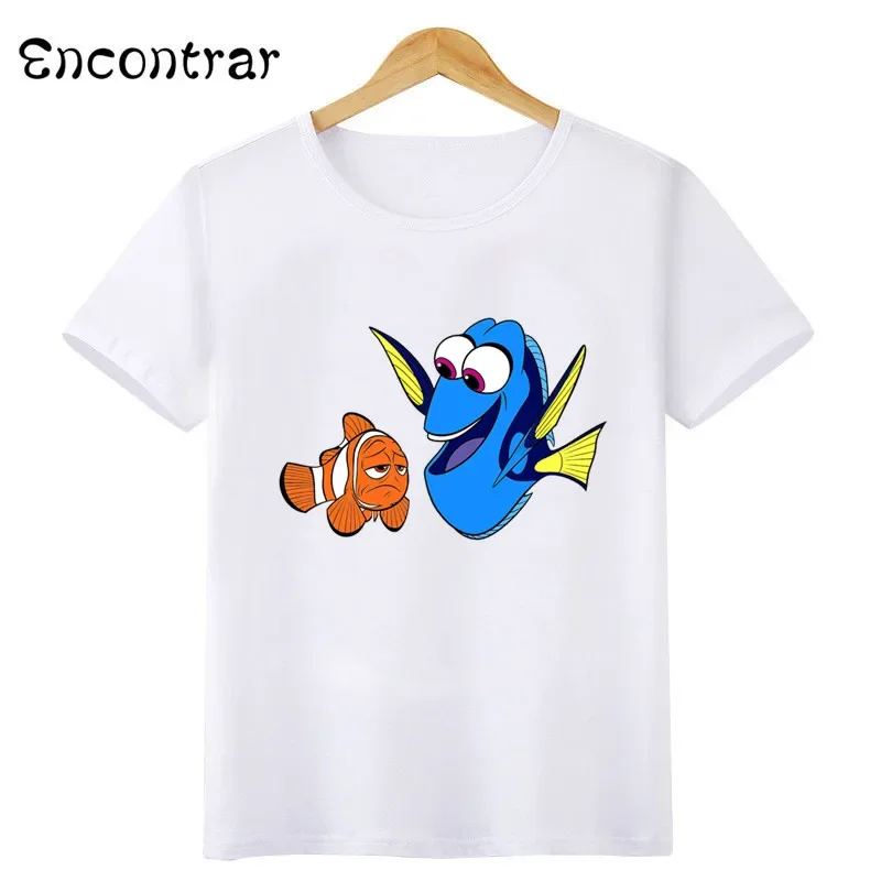 Disney Kids T-shirt Finding Nemo Dory Print Cartoon Girls Clothes Baby Boys Short Sleeve T shirt Funny Children clothing,HKP5495