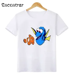 Disney Kids T-shirt Finding Nemo Dory Print Cartoon Girls Clothes Baby Boys Short Sleeve T shirt Funny Children clothing,HKP5495