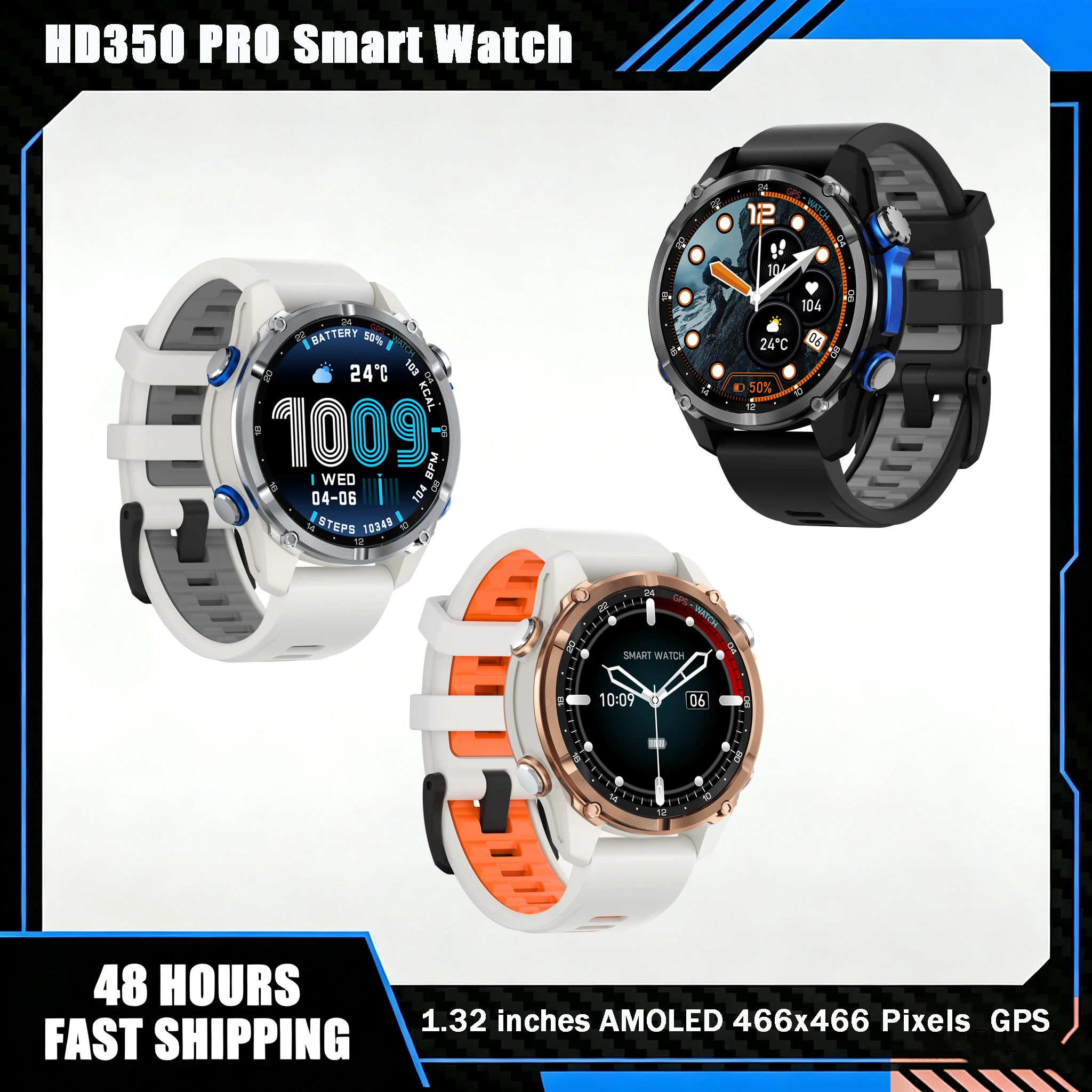Outdoor Lighting Japanese - Jam Tangan Pintar GPS 1.32 Inci