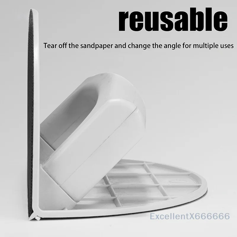

High-Quality Plastic Semicircular Sandpaper Grinding Tool Self-Stick Internal Corner Hand Grinder Board for Smooth Surfaces
