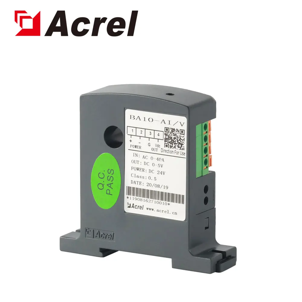 Acrel BA Series AC Current Sensor CT Transducer Transmitter Output DC4~20mA DC0~5V