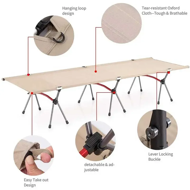 Portable folding beds wholesale camp bed foldable outdoor OEM image 3