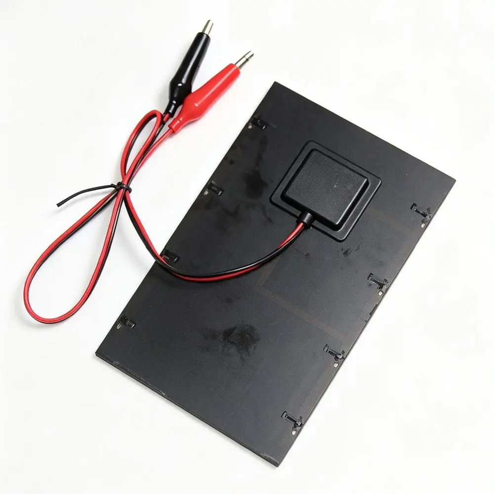 2_5W 5V Portable Solar Cell With Alligator Clips For DIY Charging Small Electronics Lighting Toys Off Grid Power