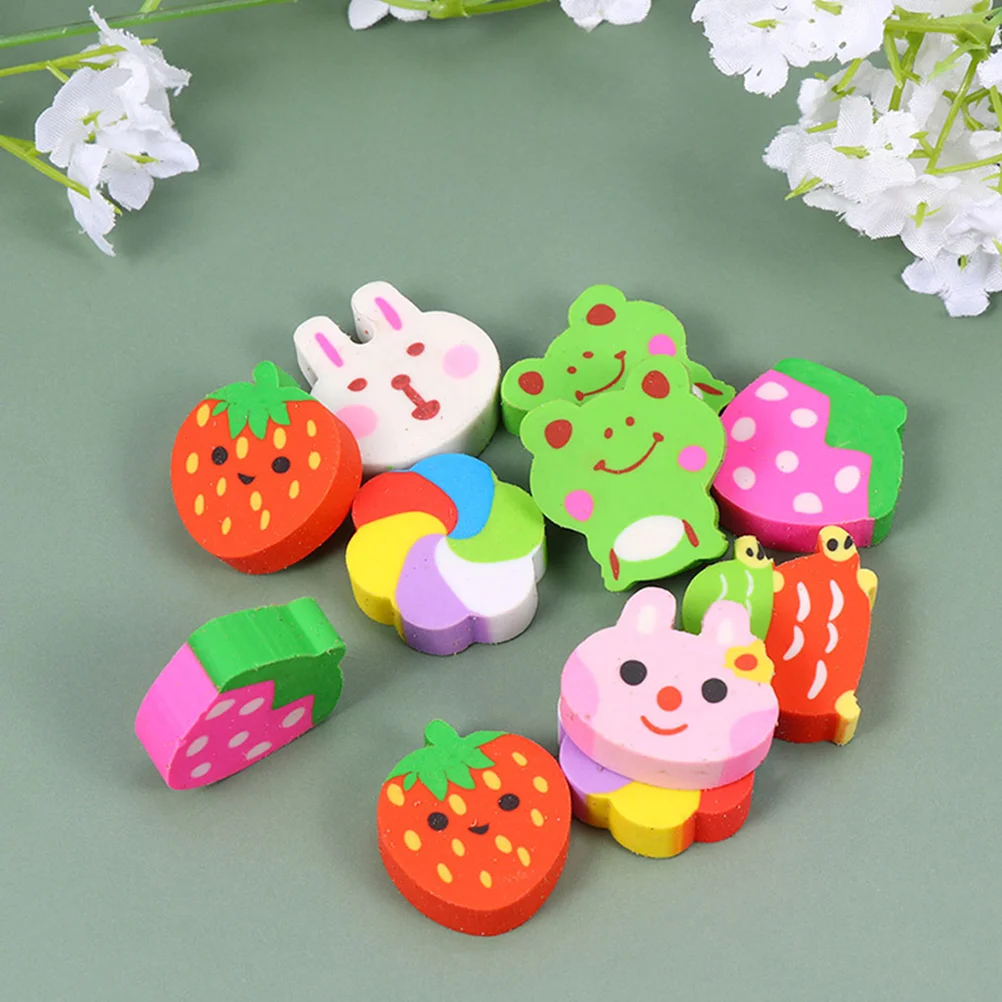 Cartoon Dices Erasers Colorful Multi-function Mini Small Gift for Kids Bulk Child