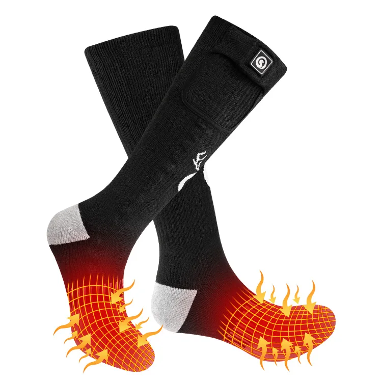 

7.4V far infrared heating winter warm sports electric rechargeable battery powered heated ski socks