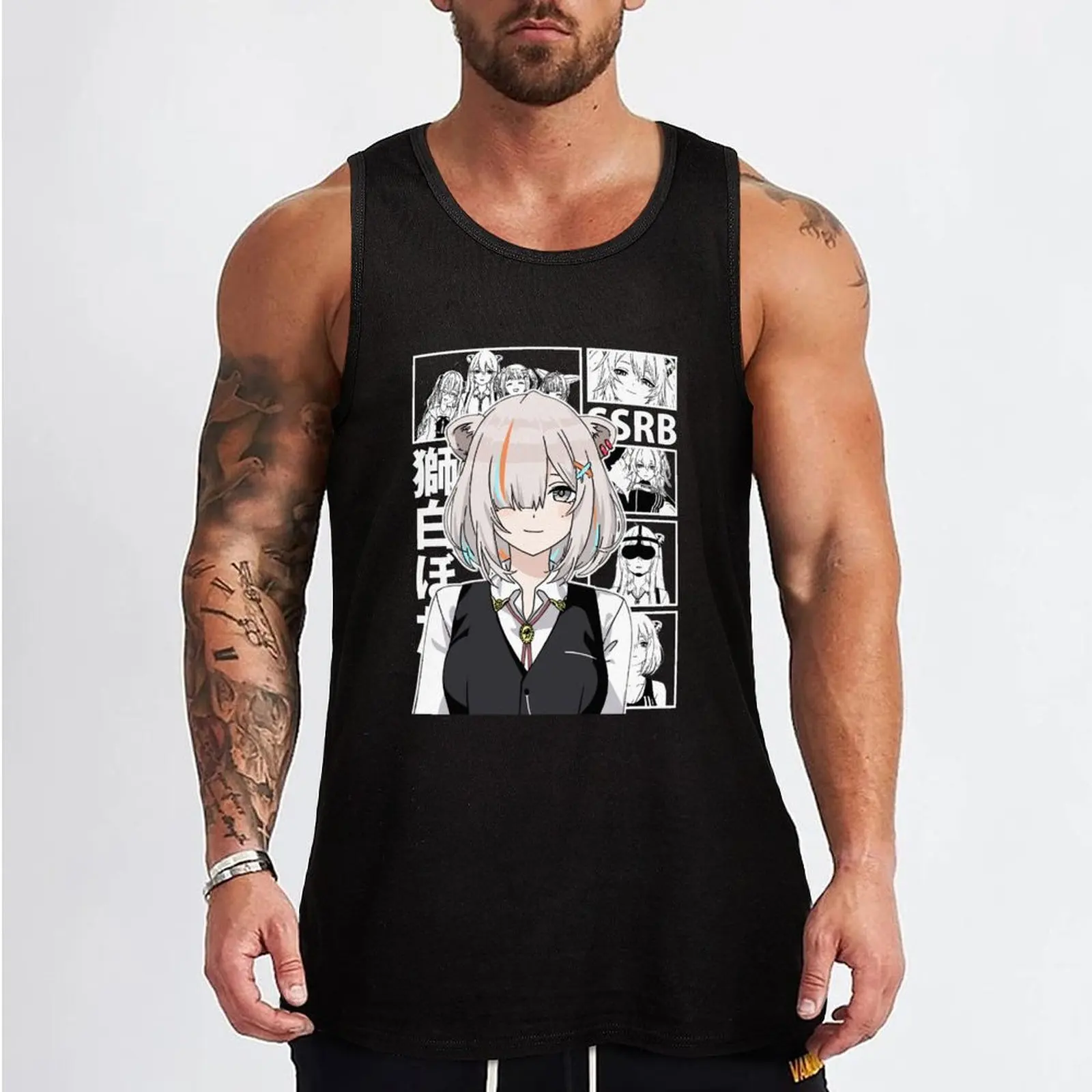 Hololive Shishiro Botan Short Hair Tank Top summer 2025 anime clothes Sportswear for men