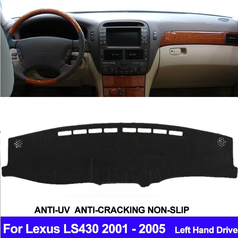 Car Dashboard Cover For Lexus LS430 2005 2003 2004 2002 Dashboard Mat Pad Carpet Dashmat Sun Shade Pad Automobile Car Styling