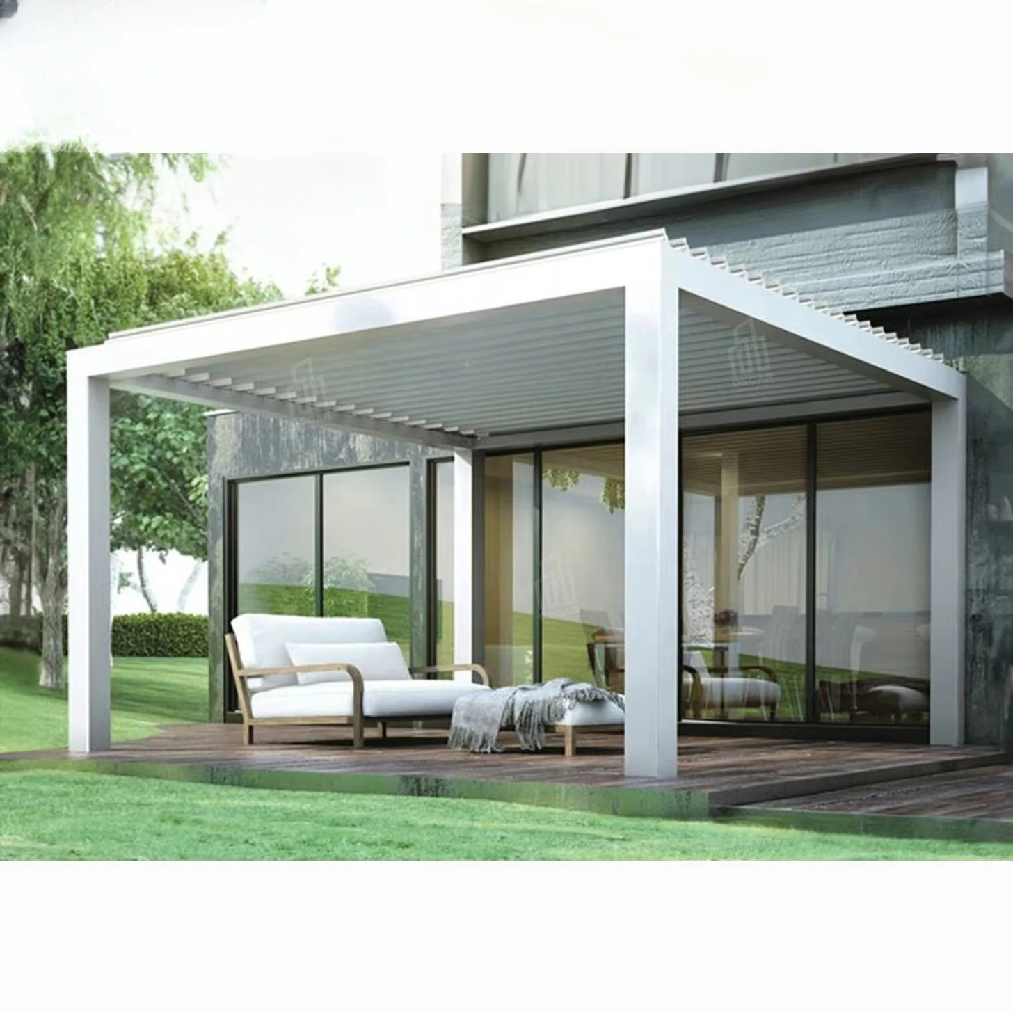 Bioclimatica Garden Pergola Roof Bioclimatique Aluminum Pergolas Gazebo Outdoor Louvered Roof DIY Idea Pergola Exterior Pavilion