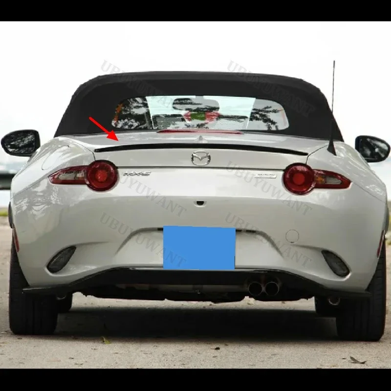 For Mazda MX-5/ Miata ND 2016+Rear Trunk Spoiler Black Car Rear Boot Lid Highkick Spoiler Wing Lip
