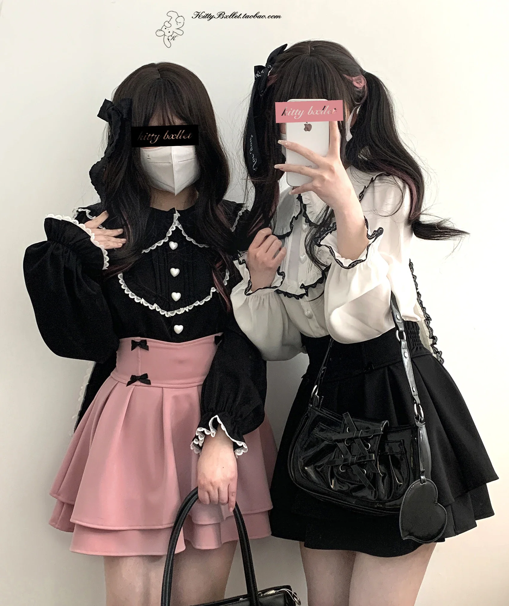 Bow Double-Layer Lace Skirt Japanese Mine High Waist Loose Lolita Pettiskirt Girly JK Fashion All-Match Pink Mini Skirt Women