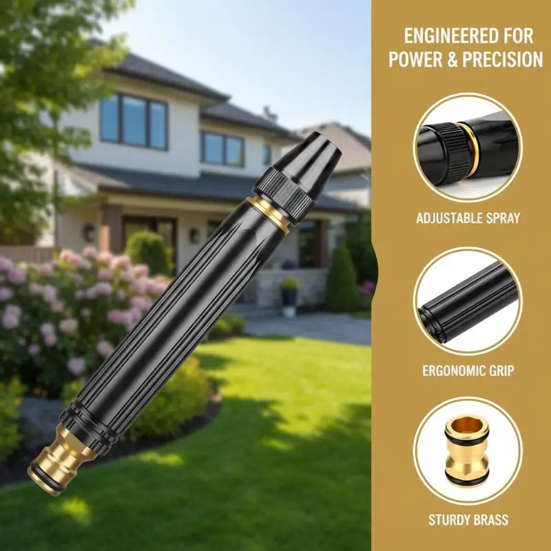 Home High Pressure Car Wash Water Gun, 2026 New Heavy High Pressure Washer Gun, Adjustable Booster High-pressure Car Washing