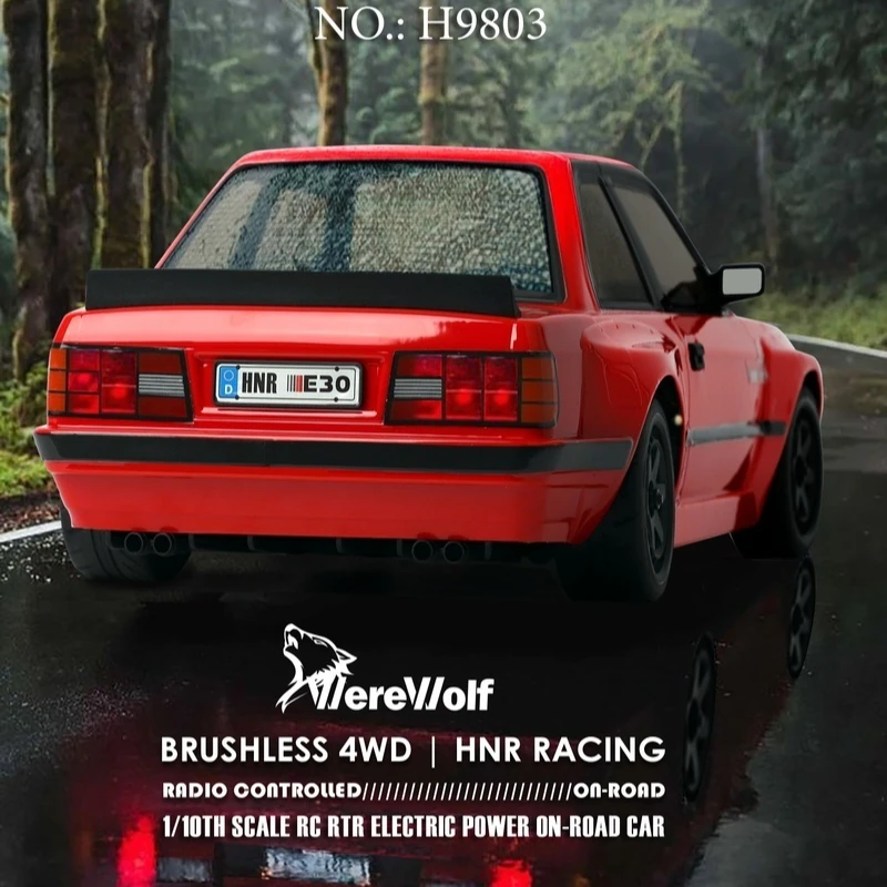 

New HNR Hongnuo H9803 1/10 Remote Control Flat Sports Car Four-Wheel Drive Electric Brushless Drift Professional Model Car Toy