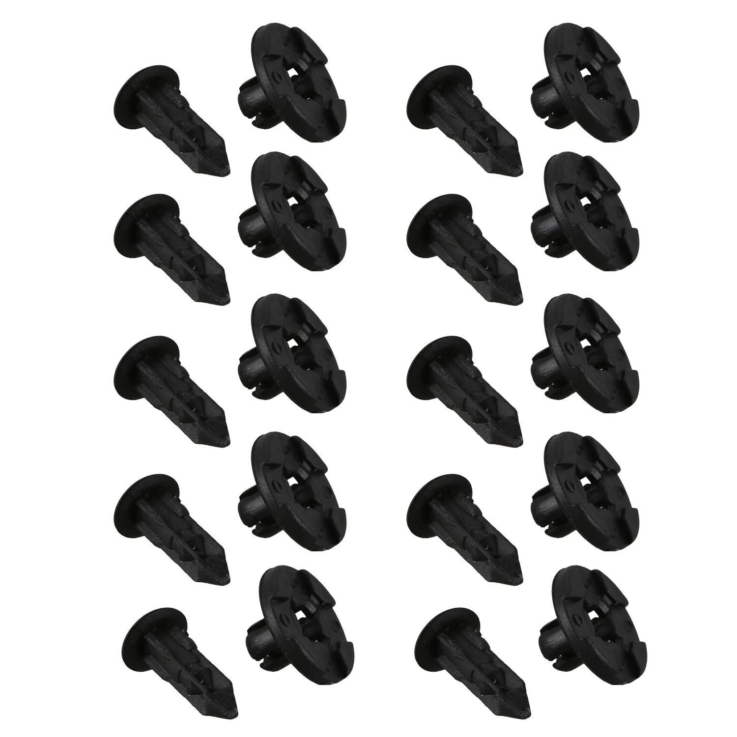 

10 x Plastic Fastener Clip 8mm For