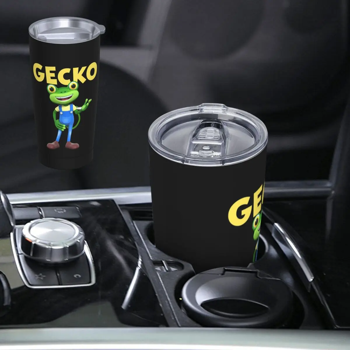 Garage Geckos New Gecko Stainless Steel Tumbler Vacuum Insulated Mug Thermal Cold Bottle Straws With Lid 20oz