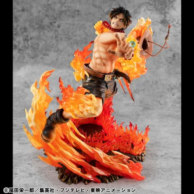 -In Stock Original MegaHouse  Portrait of Pirates Maximum ONE PIECE PORTGAS.D.ACE 22.5cm Figures Toy Sculpture Ornaments