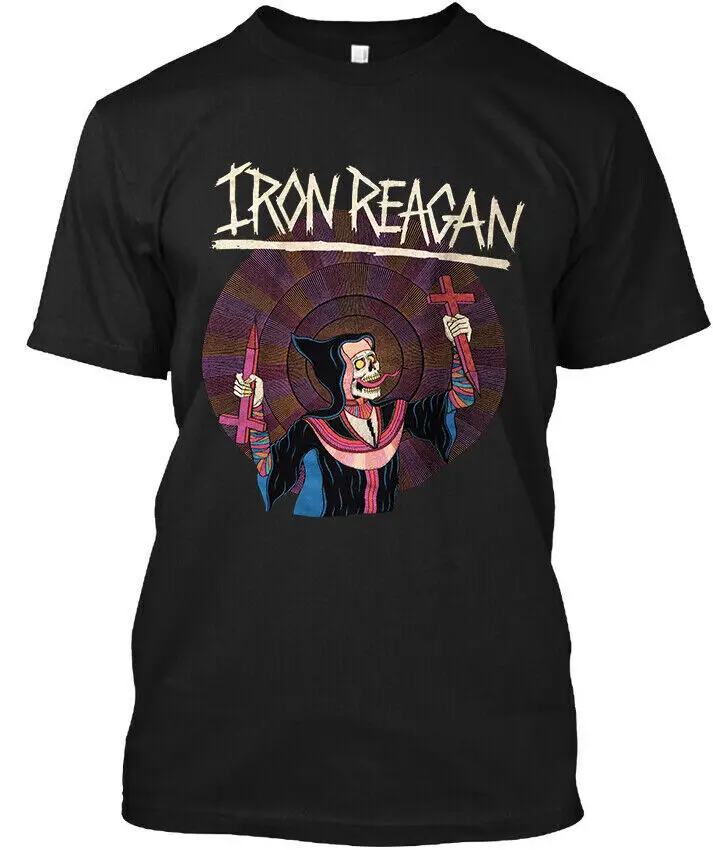 Iron reagan เสื้อยืดแขนสั้นผ้าฝ้าย100%, เสื้อยืดดนตรีครอสโอเวอร์แนวอเมริกัน S-4XL