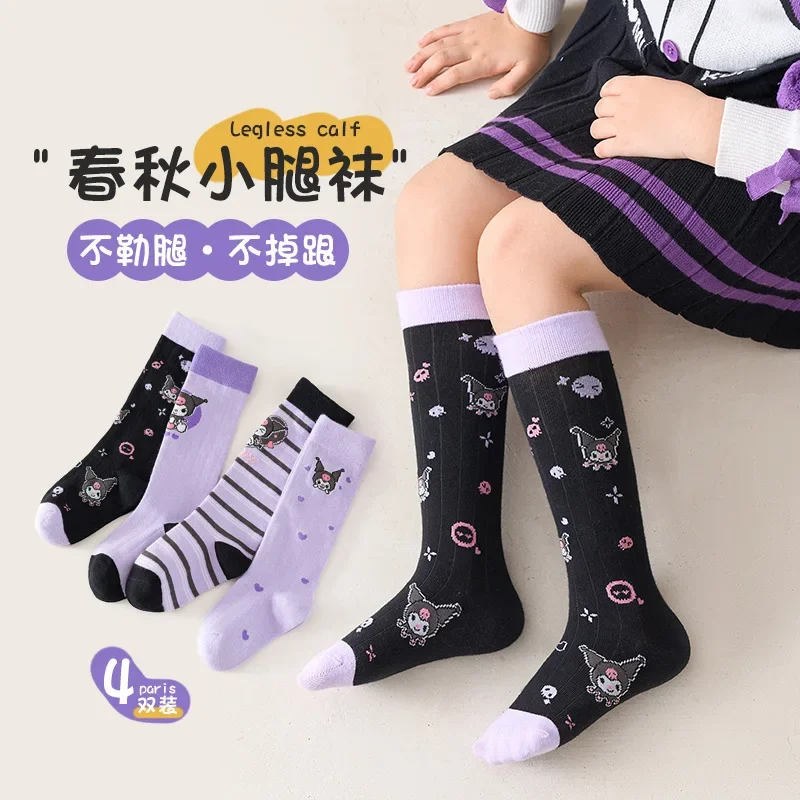 

Girly Heart Kawaii Sanrio Cinnamoroll Kuromi Calf Socks Cute My Melody Cartoon Female Casual Stocking Ins Gifts for Kids