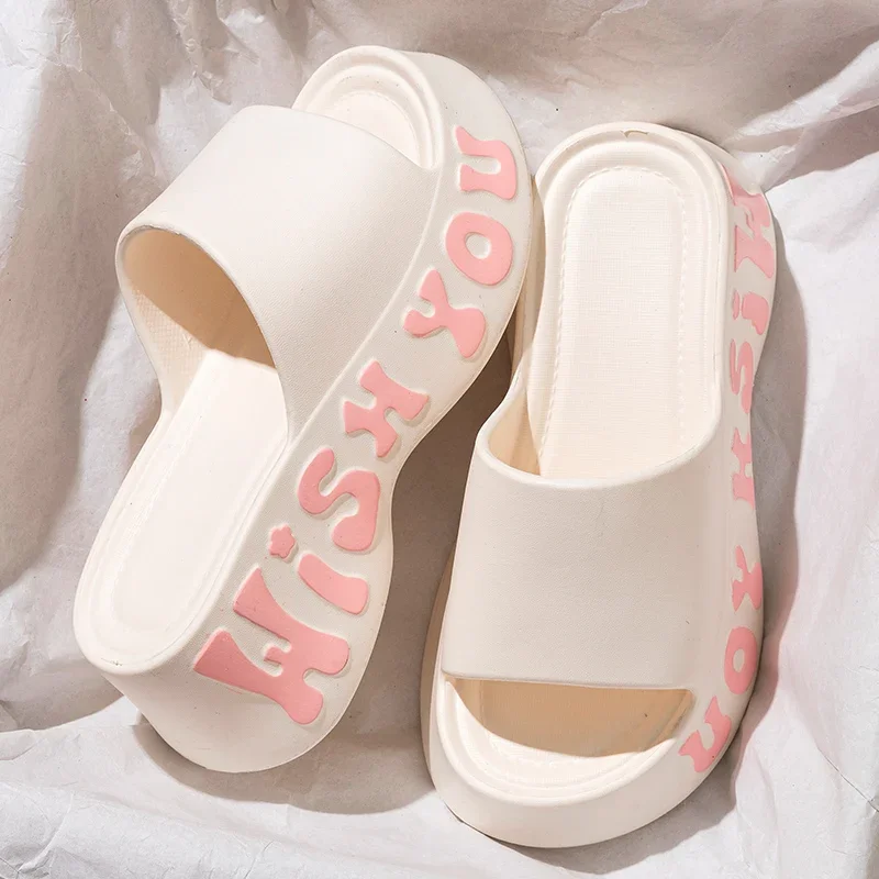 Thick Bottom Cloud Slippers Women Summer Fashion Print Wedge Platform Slides Woman Sandals 2025 Non-Slip Soft Sole Beach Shoes image 4