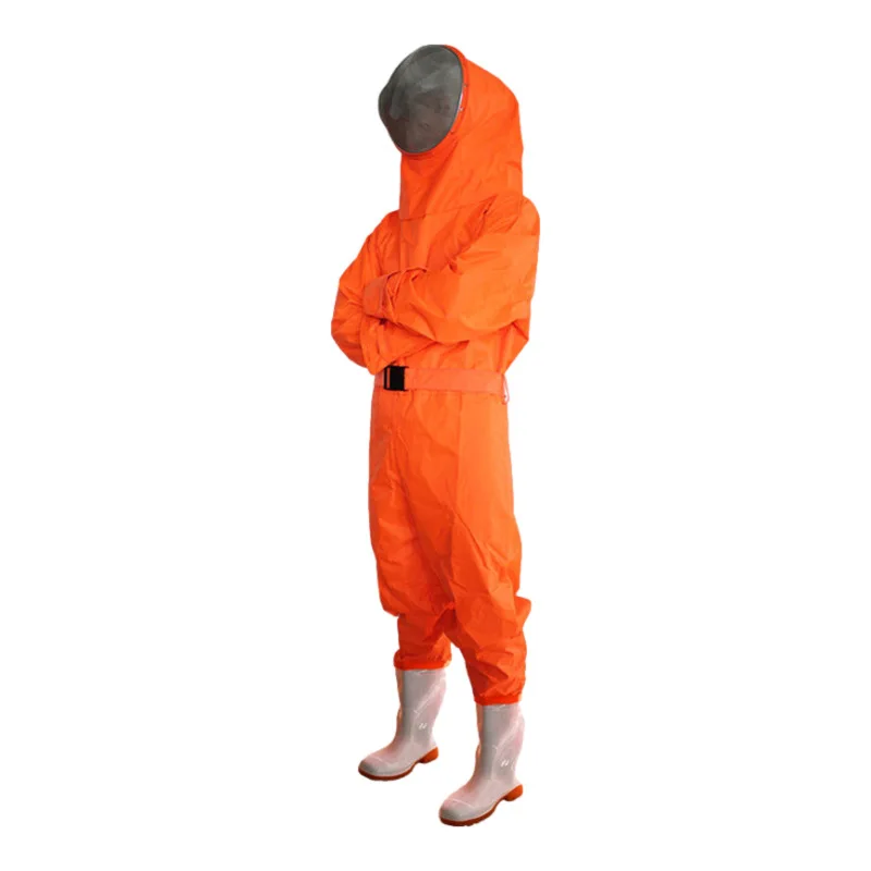 set of anti-bee clothing, anti-wasp and wasp PVC protective clothing, one-piece anti-stinging one-piece protective clothing