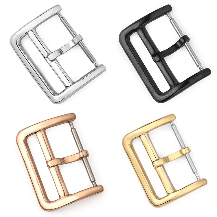 316L Stainless Steel Watch Buckle 12/14/16/18/20/22mm for Leather Rubber Watch Band Clasp Solid Buckle Accessories Metal Buckle