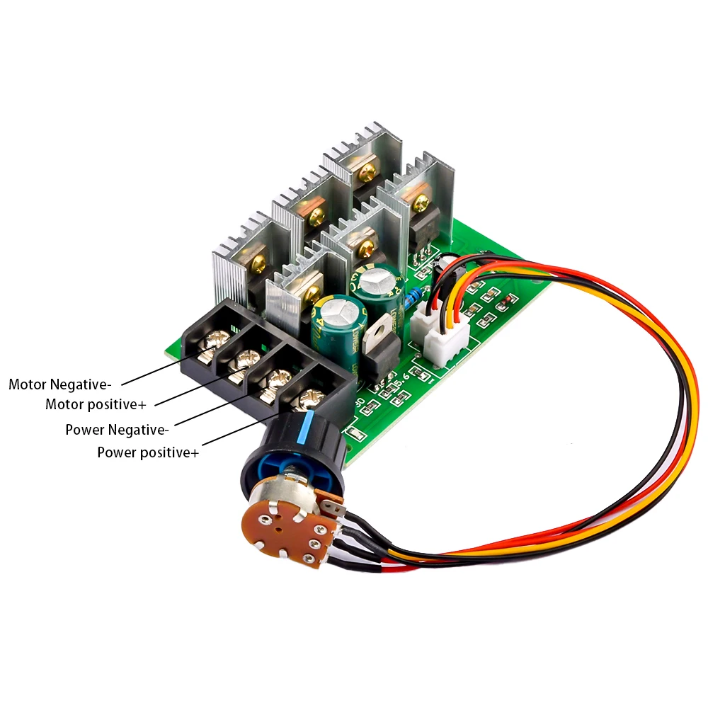 DC9-55V DC Motor Speed Regulator 12V 24V 36V 48V High Power Drive Module PWM Motor Speed Controller 40A Current Regulator