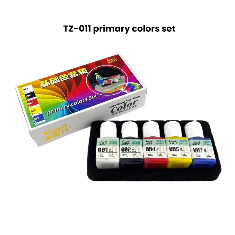 5 Bottle/Set Water-Based Paint Nano Technology Military Model Coloring Spraying Hand Painted Multi-Style Set Color Pigment