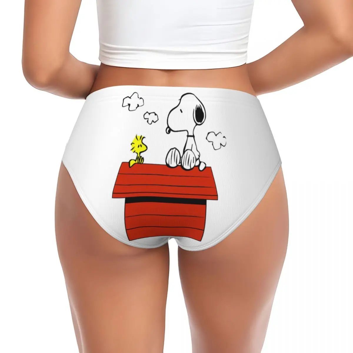 Custom Women's Snoopys Woodstock Panties Comfort Cartoon Movie Briefs Underwear