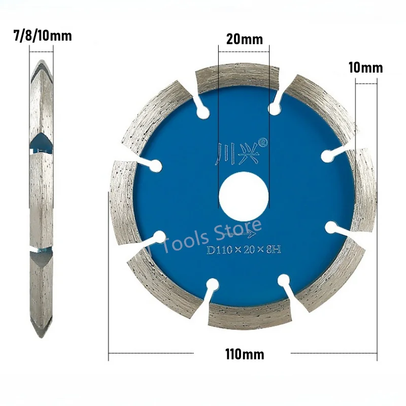 Imagem -03 - Lâmina de Serra Circular de Diamante 110 mm com 10 mm de Espessura Disco de Corte para Parede Concreto Mármore Granito