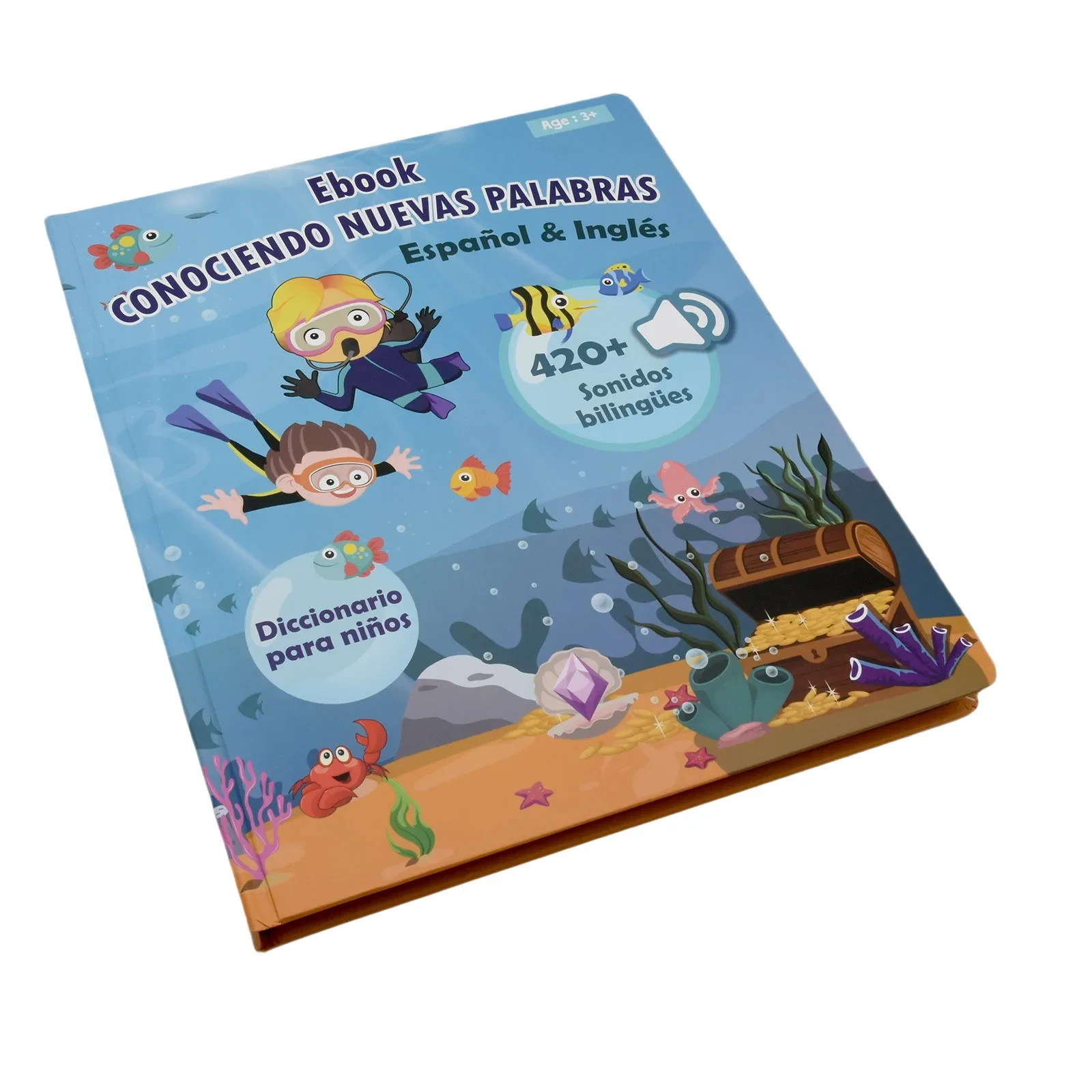 Montessori Hiszpańska maszyna do nauki języka angielskiego Elektroniczne czytanie książek Maluch Zabawki edukacyjne dla dzieci Wielofunkcyjna Ebook