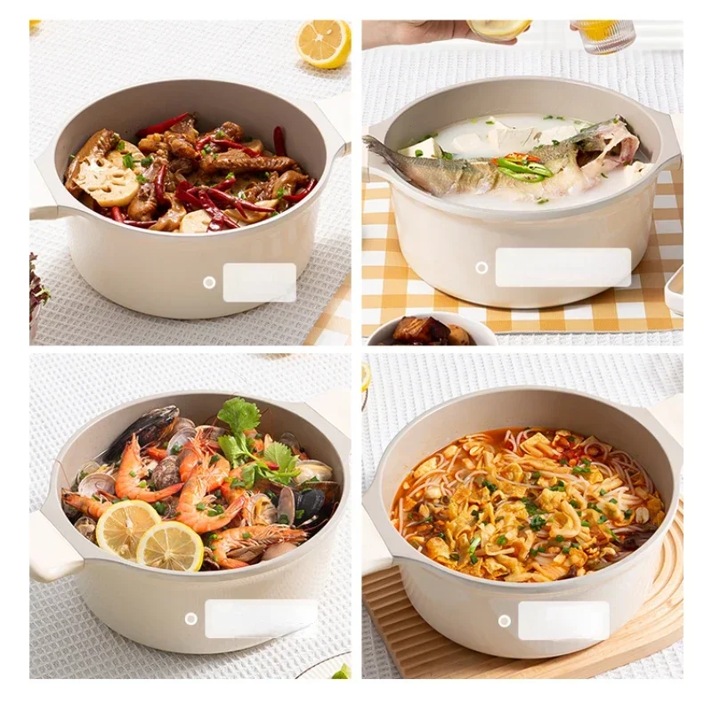 High-Quality Non-Stick Cookware Heat-Resistant Cooking Pot Set Milk Pan with Visible Lid Easy Clean Frying Pan