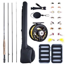 Goture Fly Fishing Rod and Reel Combo 2.7m 9FT Lightweight Travel 30+36T Carbon Fiber for Walleye Bass Salmon Trout Fishing