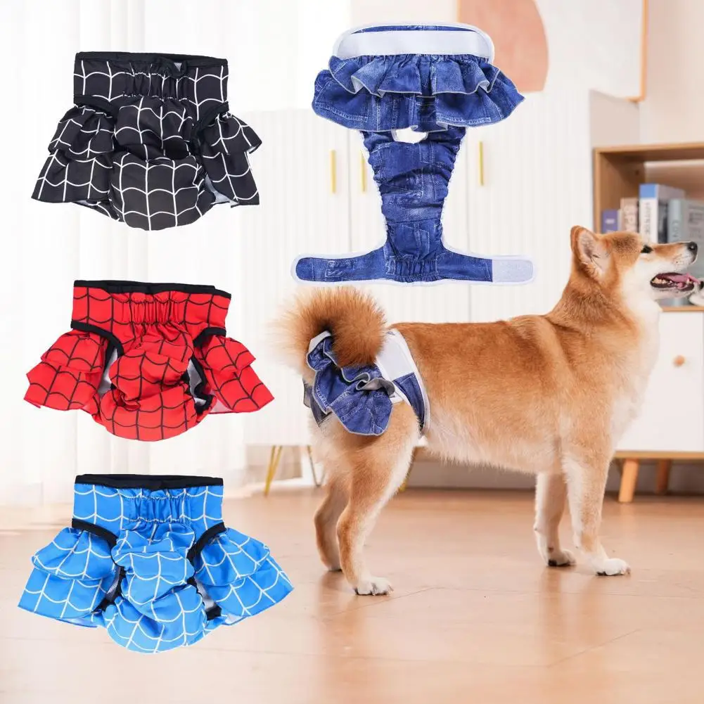 Pet Menstrual Pants Washable Dog Diapers Washable Dog Menstrual Pant for Female Dogs Pet Diaper Panty for Puppies