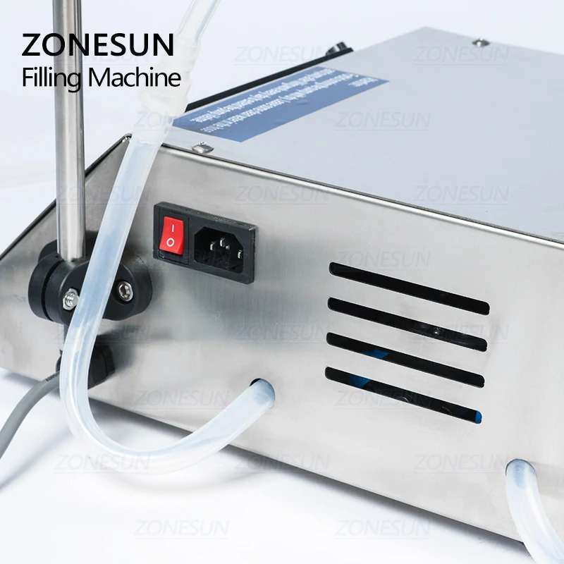 ZONESUN Diaphragm Pump Small Bottle Filler Semi Juice Water Beverage Oil Perfume Vial Liquid Filling Machine ZS-YTDP1