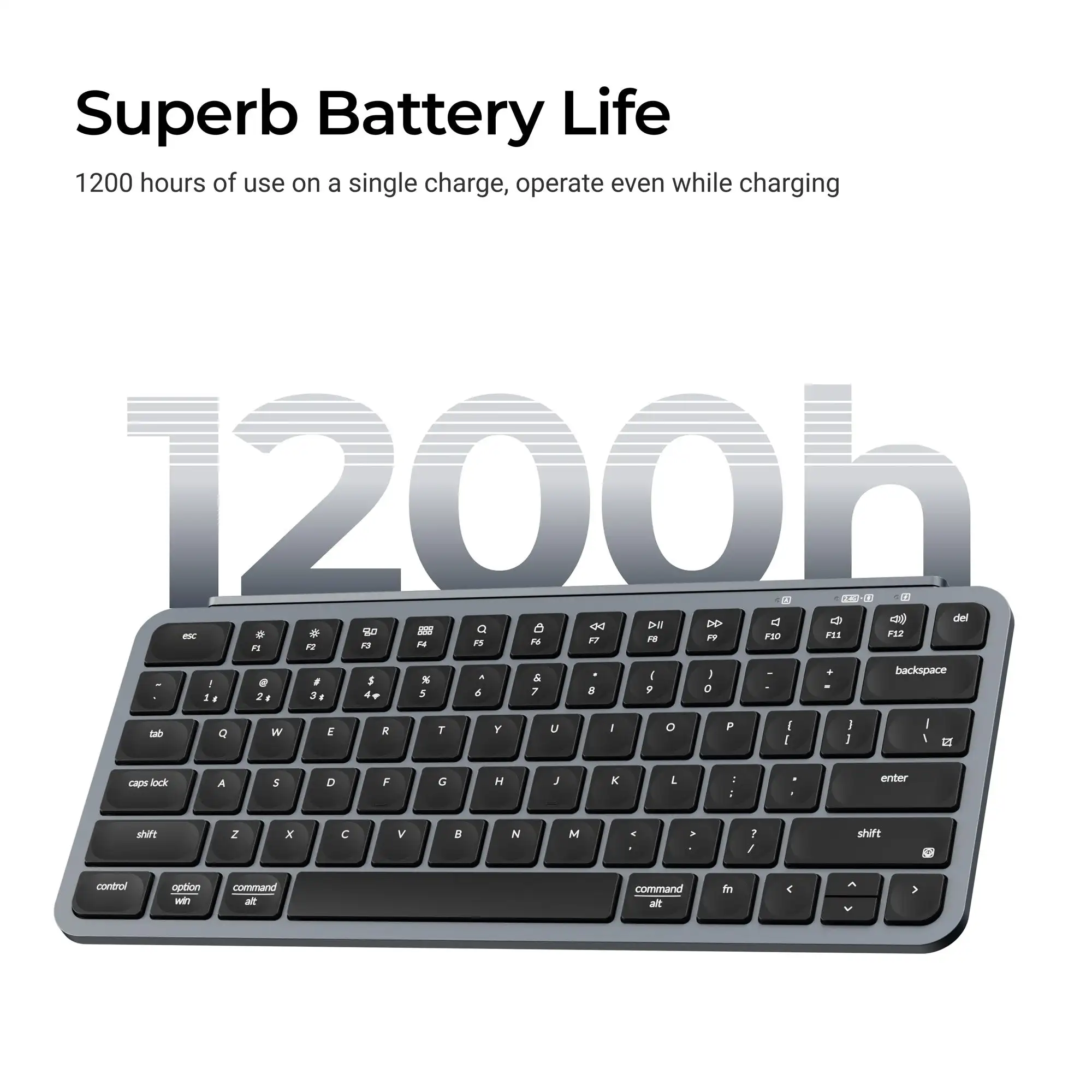 Keychron B1 Pro ZMK Ultra-Slim Wireless Keyboard Portable