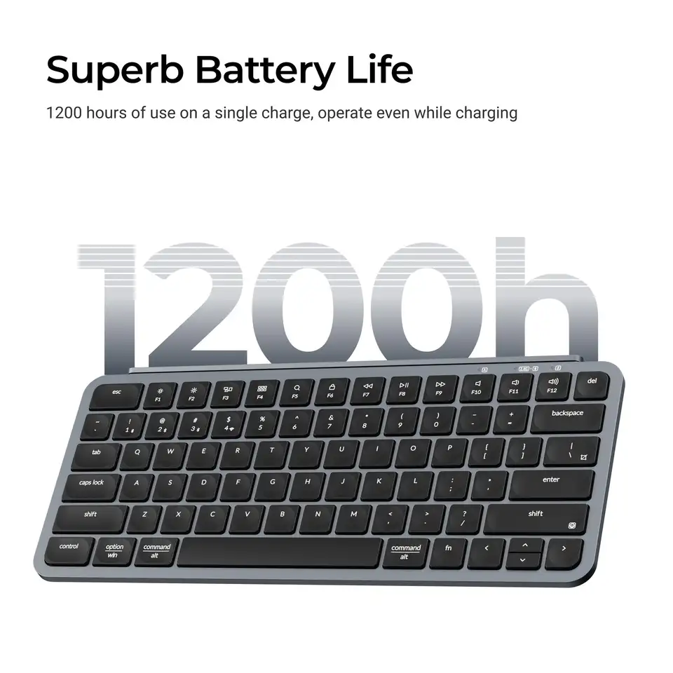 Keychron B1 Pro ZMK Ultra-Slim Wireless Keyboard Portable