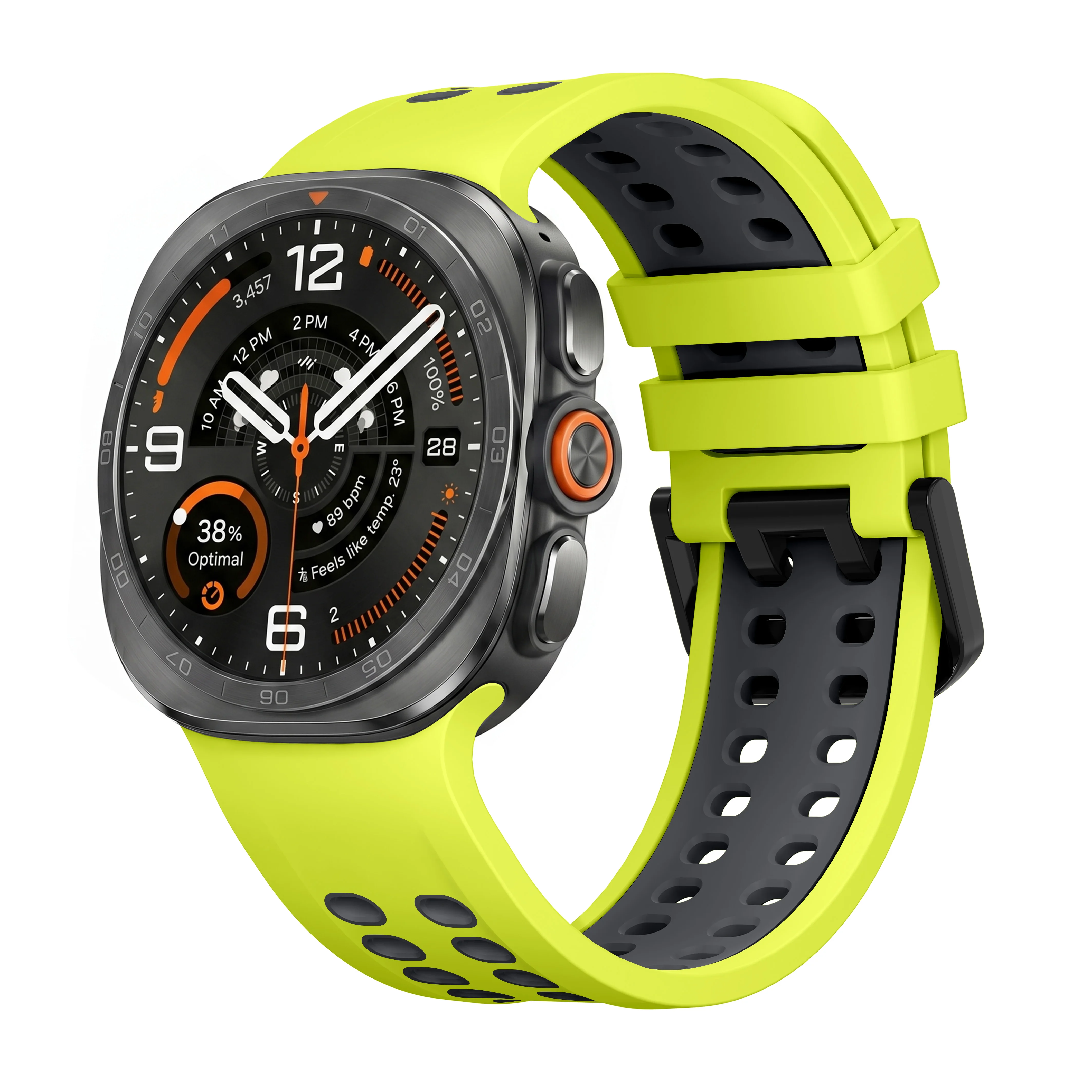 Two-tone Silicone Strap For Samsung Galaxy Watch Ultra 2025 Outdoor Sports Breathable Bracelet Correa for Galaxy Watch Ultra 2