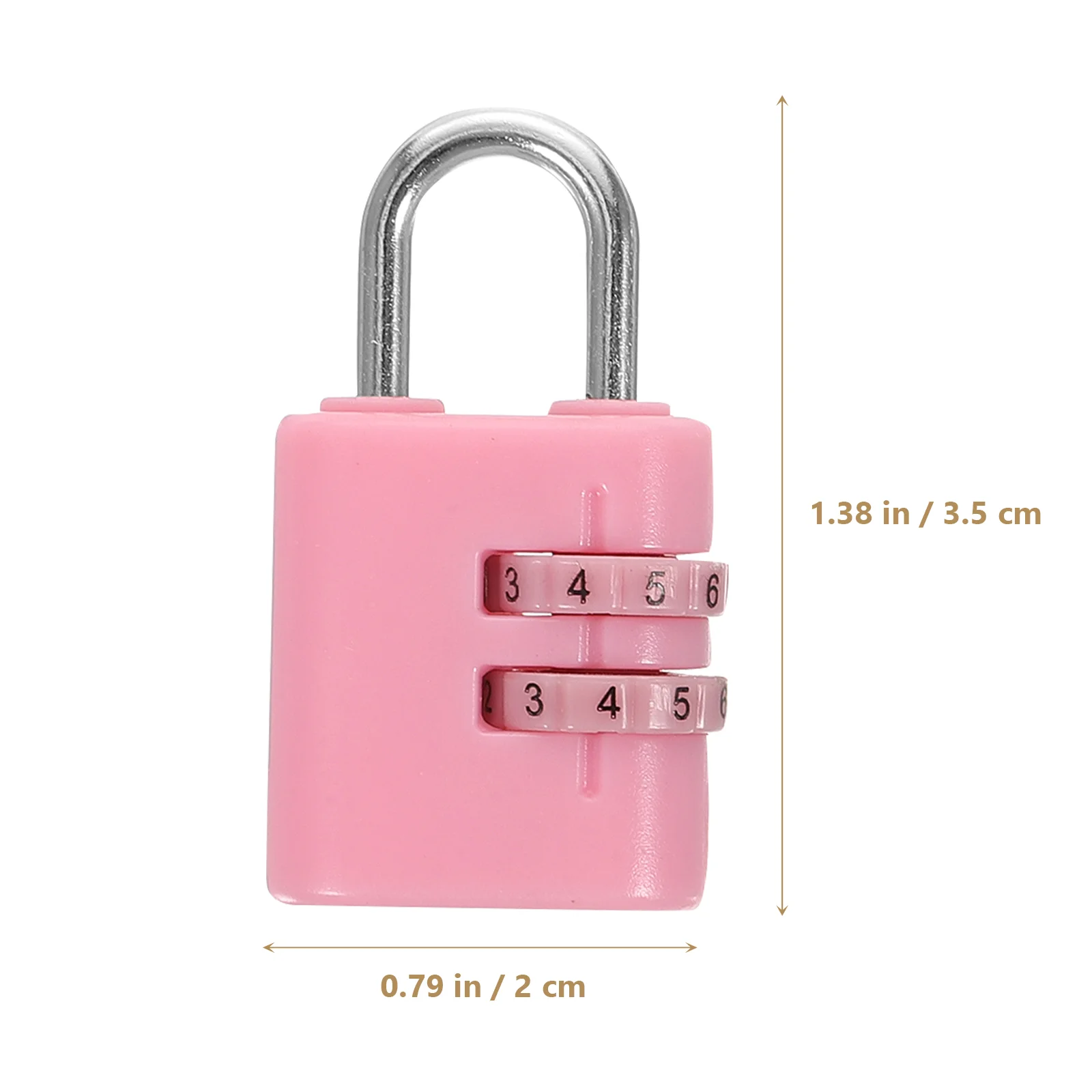 6 Pcs Doss Child Combination Lock Padlock Handbags Locker Plastic Small