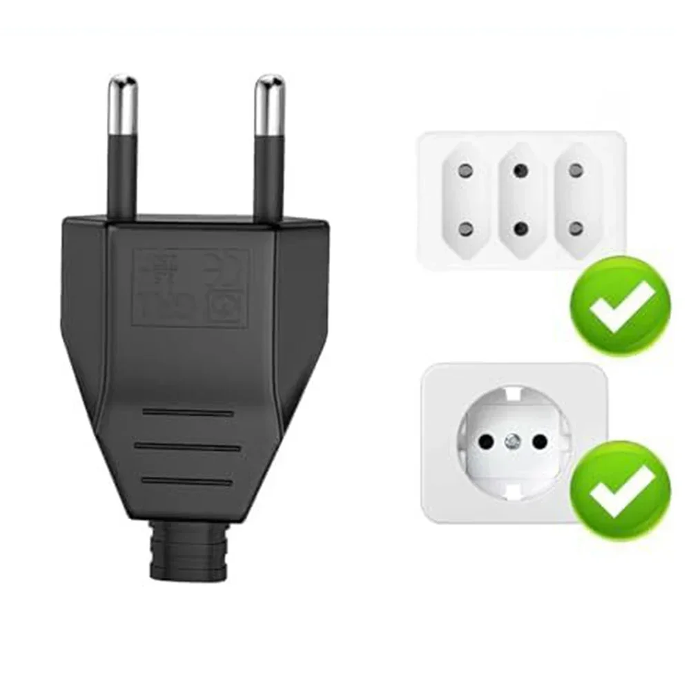 2 Pin Male AC Electric Power Socket 110V~250V Extension Cord Power Lighting Wiring Two-core VDE Power Cord Connectors