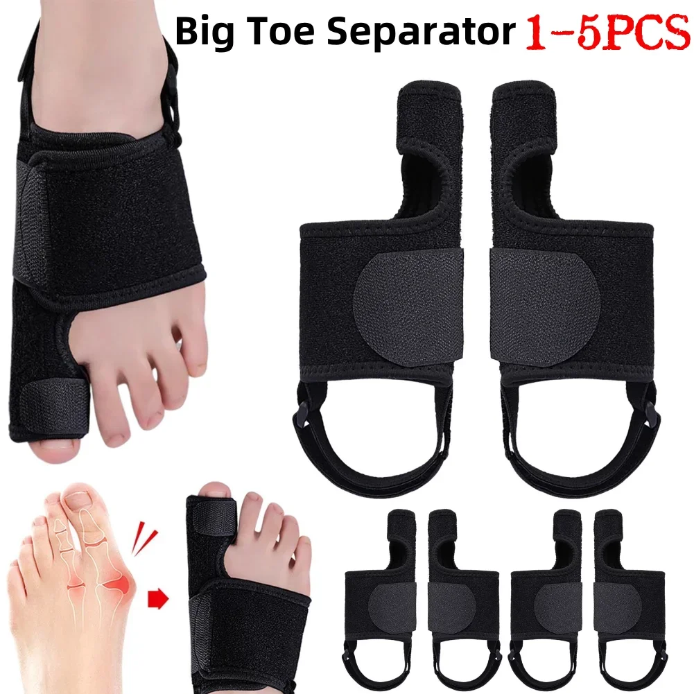 أداة تصحيح أصابع القدم مع حزام قابل للتعديل أداة فرد أصابع القدم الكبيرة دعامة أروح لتخفيف الورم الليلي