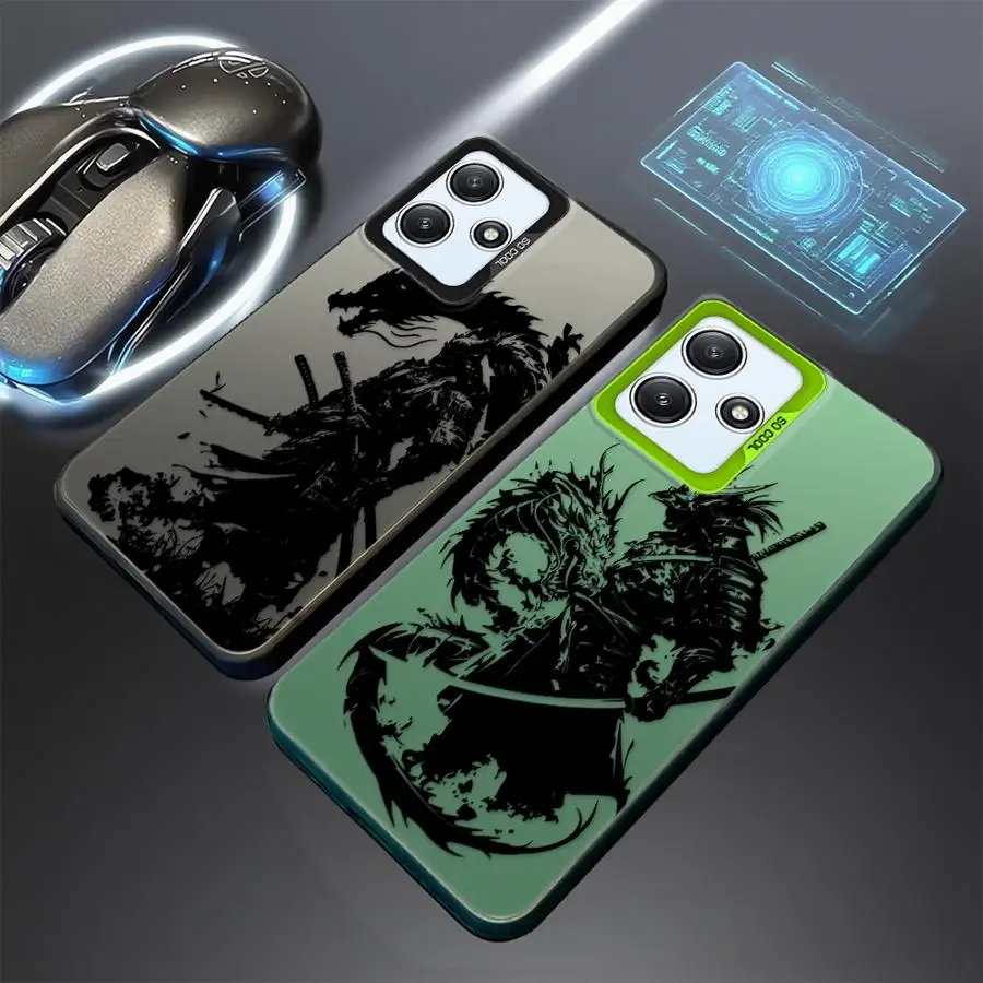 حافظة لهاتف شاومي ريدمي نوت 10 11 برو 12 13 14 برو بلس 10s 11s تنين الساموراي الياباني #1