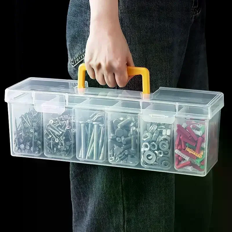 1/7pcs Tool Parts Storage Box Set Multi-Compartment Organizer Sorting For Screws Wrenches Hardware Accessories Toys