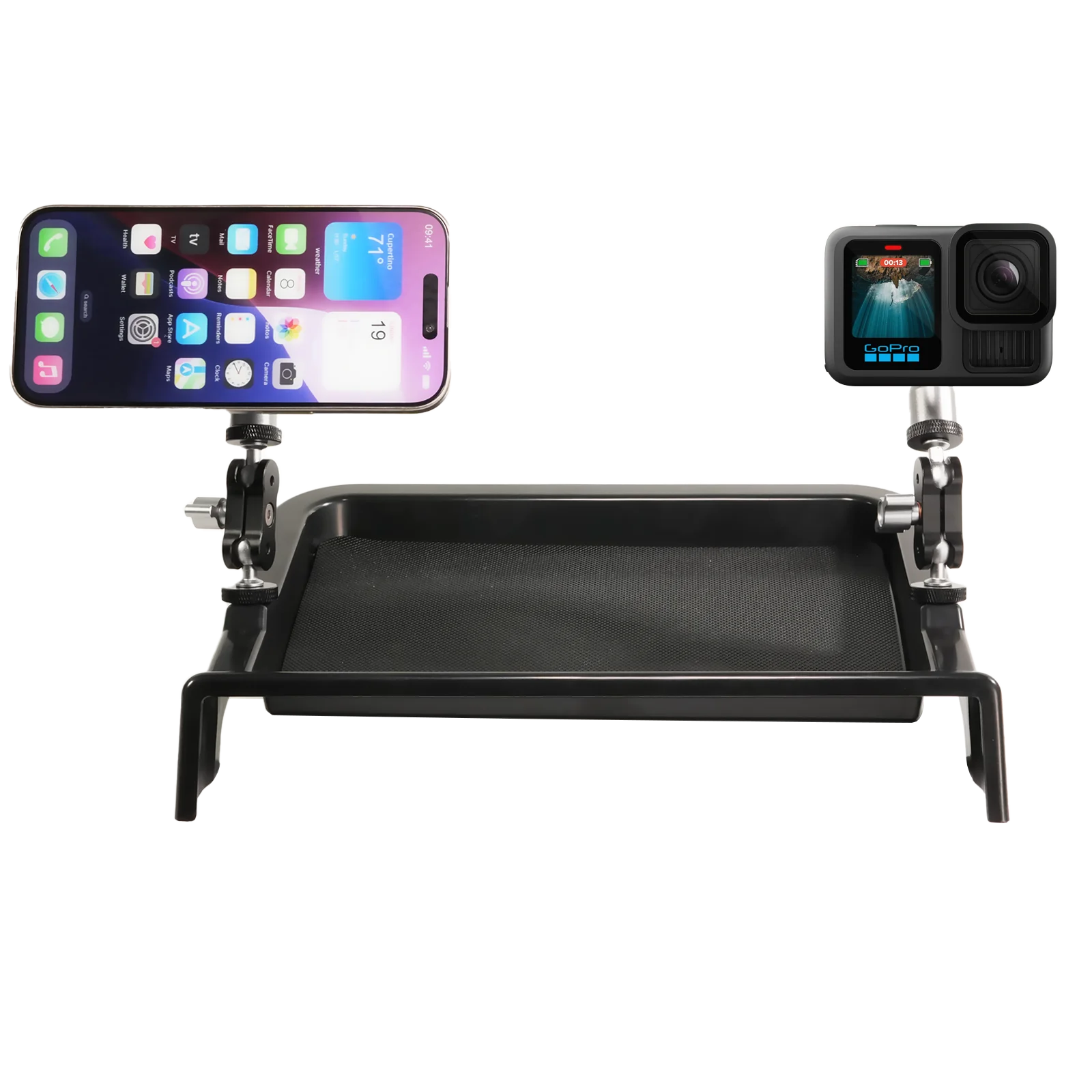 For Toyota Camry 2021 2022 2023 XV70 Double Phone Holders Car Storage Box Camera Stand Base Magsafe Wireless Charger Accessories