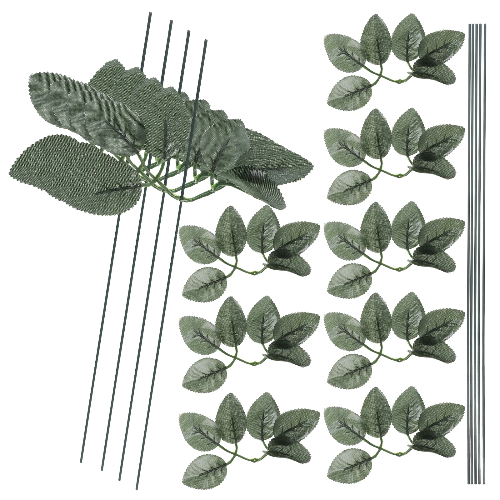 

Flower Arrangement Kit Artificial Green Leaves Bouquet Stem Faux Stems Floral Arranging Tape