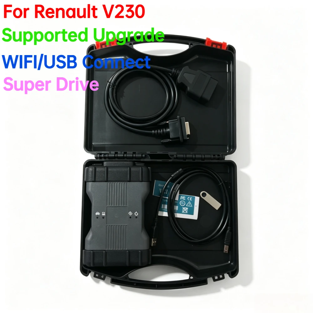 Support upgrade Clip for Renault Car Diagnostic Tool V230 Super Drive K Line CAN BUS FOR Canclip Scanning  multiple languages