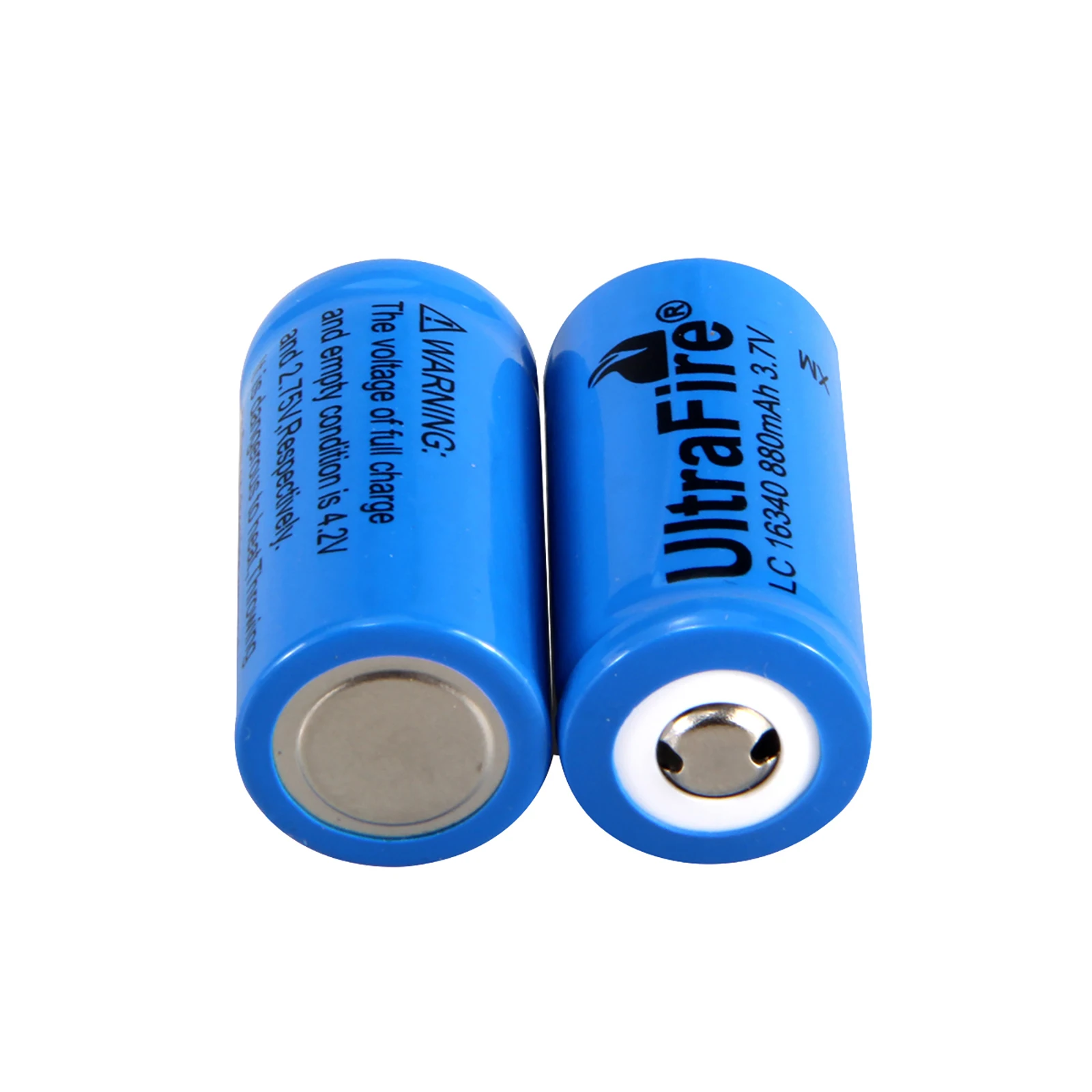 UltraFire 16340 880mAh 3.7V High Efficiency Rechargeable Lithium Ion Battery for Flashlights Toys and Multi Device Compatibility