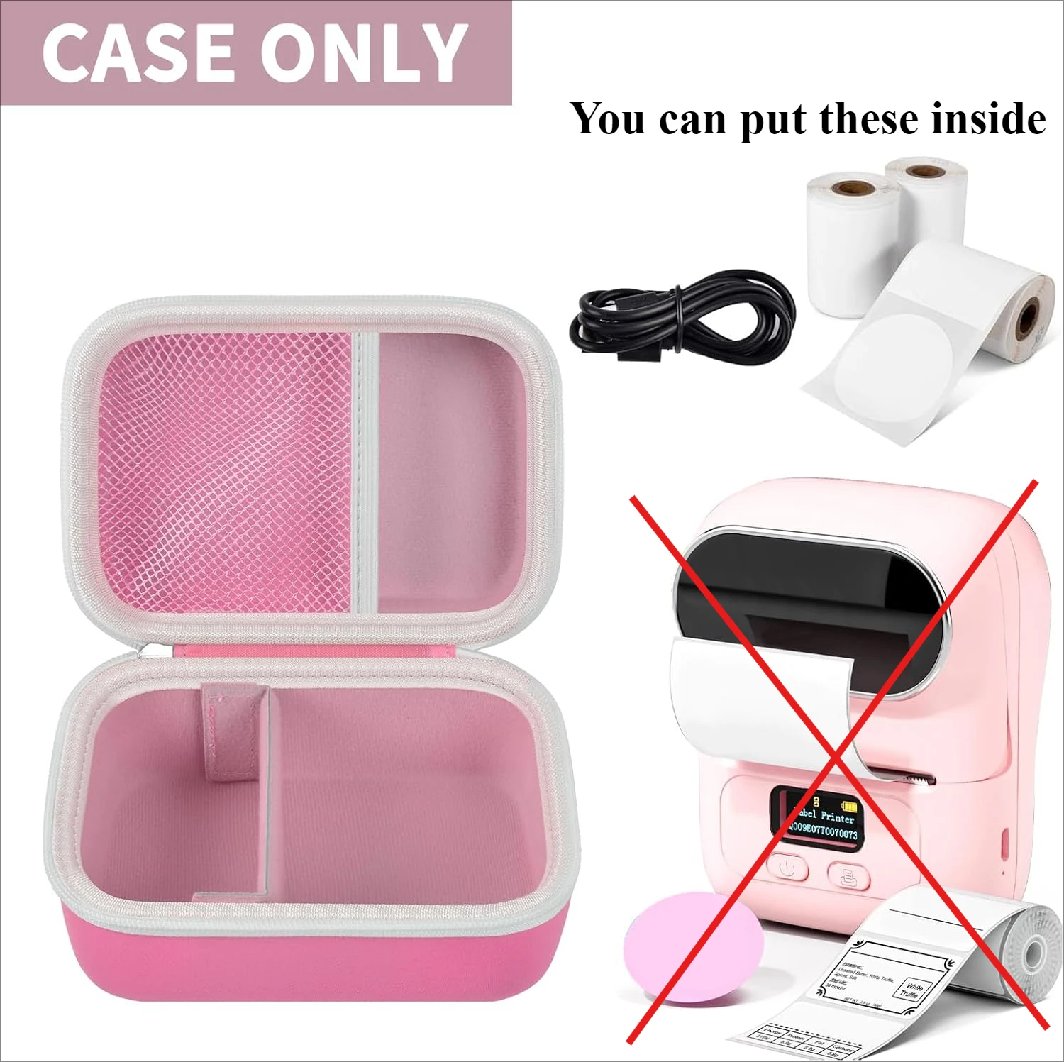 Case Compatible with Phomemo M110 Label Maker - Portable Mini Bluetooth Thermal Label Maker Carrying Storage Bag  (Box Only)