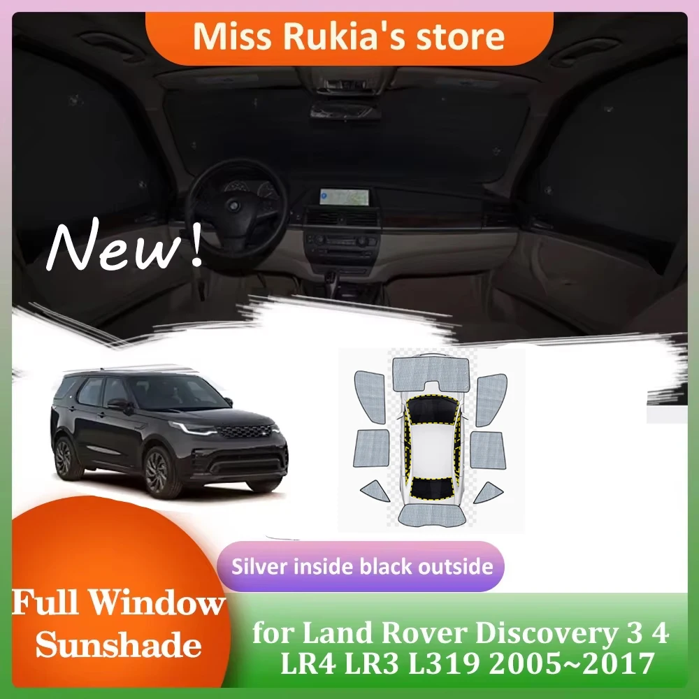 

Солнцезащитные козырьки для Land Rover Discovery 3 4 LR4 LR3 L319 2005 ~ 2017 на крыше, солнцезащитный козырек, накладка на лобовое стекло, аксессуары для штор
