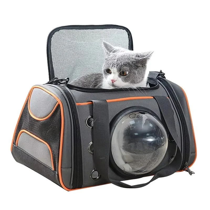 FurstarSpace  Cat  Messenger  Hand Cross-body Foldable Small Dog  Pure Color Breathable Pet